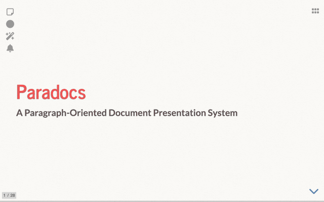 Sentence-by-sentence highlighting in Paradocs